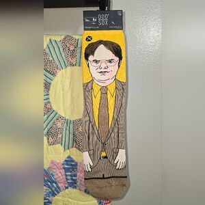 ODD SOX Men's The Office- Yellow and Brown